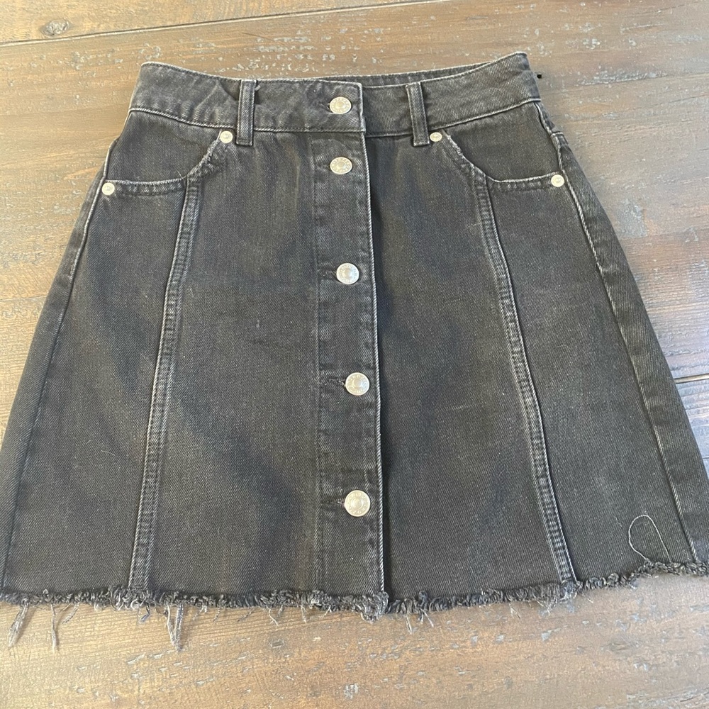 Black denim Topshop skirt